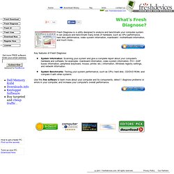 Fresh Diagnose - Free diagnostic software: analyze and benchmark your computer system. Test your pentium 4, pentium iii, pentium ii, pentium 5, pentium iv, pentium processor, intel pentium, pentium 4 processor, intel pentium 4, pentium 2, pentium pro, pen