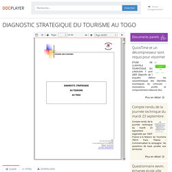 DIAGNOSTIC STRATEGIQUE DU TOURISME AU TOGO - PDF Free Download