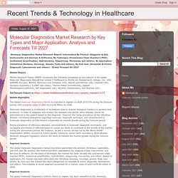 Recent Trends & Technology in Healthcare: Molecular Diagnostics Market Research by Key Types and Major Application, Analysis and Forecasts Till 2027