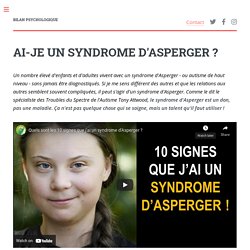 Diagnostiquer un syndrome d'Asperger