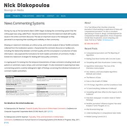 Nick Diakopoulos » News Commenting Systems