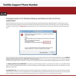 Easy Ways To Resolve Toshiba Ragistry Error
