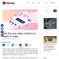 How the auto dialer software is helpful in sales