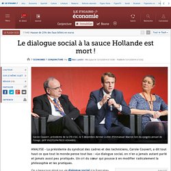 Le dialogue social à la sauce Hollande est mort !