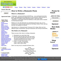 How to Write a Diamante Poem - Kenn Nesbitt's Poetry4kids.com