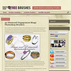 32 Diamond Engagement Rings Photoshop Brushes