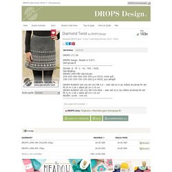 Diamond Twist - Stickad DROPS kjol i ”Lima” med färgmönster. Stl S - XXXL. - Free pattern by DROPS Design