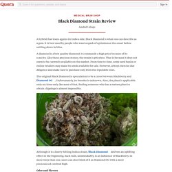 Black Diamond Strain Review - medical mrjn shop - Quora