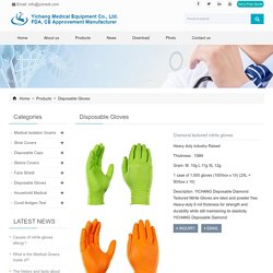 Diamond grip textured nitrile gloves wholesale-YICHANG