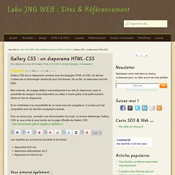 Gallery CSS : un diaporama HTML-CSS
