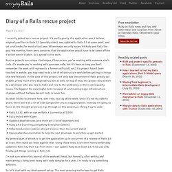 Diary of a Rails rescue project