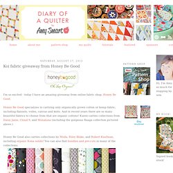 Koi fabric giveaway from Honey Be Good