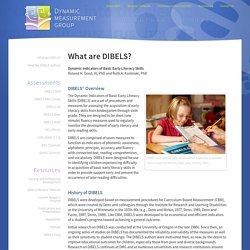 What are DIBELS? : Dynamic Measurement Group