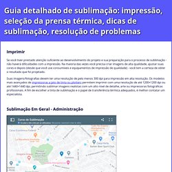 Dicas de Sublimação Em Geral Você Encontra Aqui