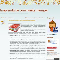 Diccionario para el community manager