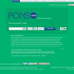 Diccionario español » inglés : PONS.eu