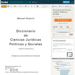 Diccionario de Ciencias Jurídicas Políticas y Sociales