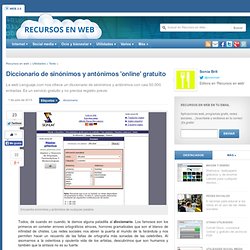 Diccionario de sinónimos y antónimos online gratuito