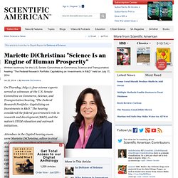 Mariette DiChristina: "Science Is an Engine of Human Prosperity"