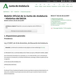 Ley 17/2007, de 10 de diciembre, de Educación de Andalucía.