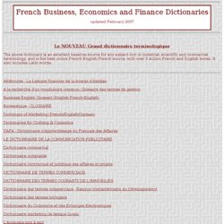 Dictionnaires Affaires - tout une ribambelle !!!
