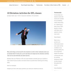 dictation activities EFL