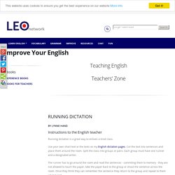 Running Dictation - Games in the ESL classroom - Teaching English