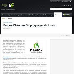 Dragon Dictation: Stop typing and dictate - Resources
