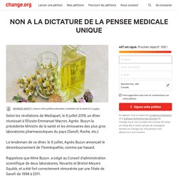 NON A LA DICTATURE DE LA PENSEE MEDICALE UNIQUE