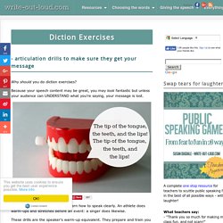 Diction Exercises - Tongue Twisters to Learn How to Speak Clearly