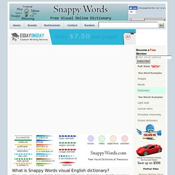 Free Visual Dictionary & Thesaurus