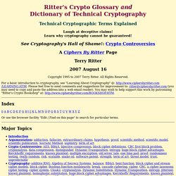 Ritter's Crypto Glossary and Dictionary of Technical Cryptography
