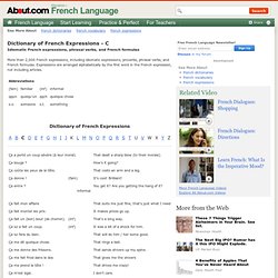 Dictionary of French Expressions - French Dictionary of Expressions and Phrasal Verbs