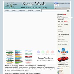 Synonyms Dictionary at SnappyWords.com