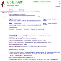 Scottish Gaelic-Dictionary Online Translation LEXILOGOS