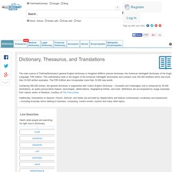 Dictionary, Thesaurus, and Translations The Free Dictionary