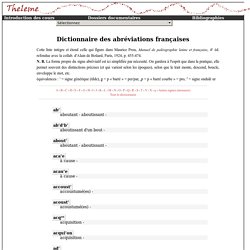 Dictionnaire des abréviations françaises