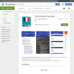 Dictionnaire Français – Applications sur Google Play