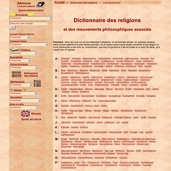 Dictionnaire des religions et des croyances, lexique et définition