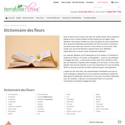 Dictionnaire des fleurs
