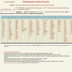 Dictionnaire latin-français (plus de 58.000 entrées) - Gérard Jeanneau - Jean-Claude Hassid - Marc Taland - Jean-Paul Woitrain