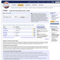 Dictionnaire Informatique Francais Anglais,