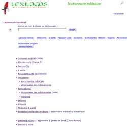 Dictionnaire médical en ligne