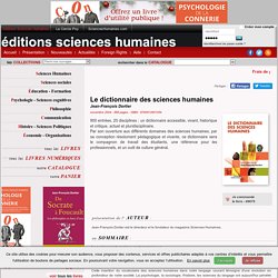 Le dictionnaire des sciences humaines (Jean-François Dortier)