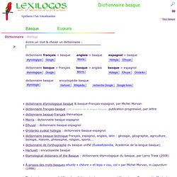 Dictionnaire basque français, traduction en ligne