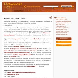 DIJU - Dictionnaire du Jura – Voisard, Alexandre (1930-)
