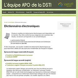 Dictionnaires électroniques