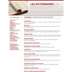 Dictionnaires de la langue francaise