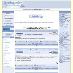 Dictionnaires - Orthographe - Grammaire