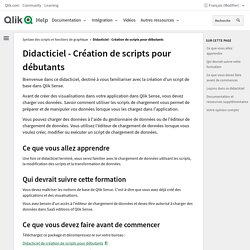Didacticiel - Création de scripts pour débutants ‒ Éditions SaaS de Qlik Sense